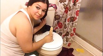 Whore Railing and Sucking in Bathroom